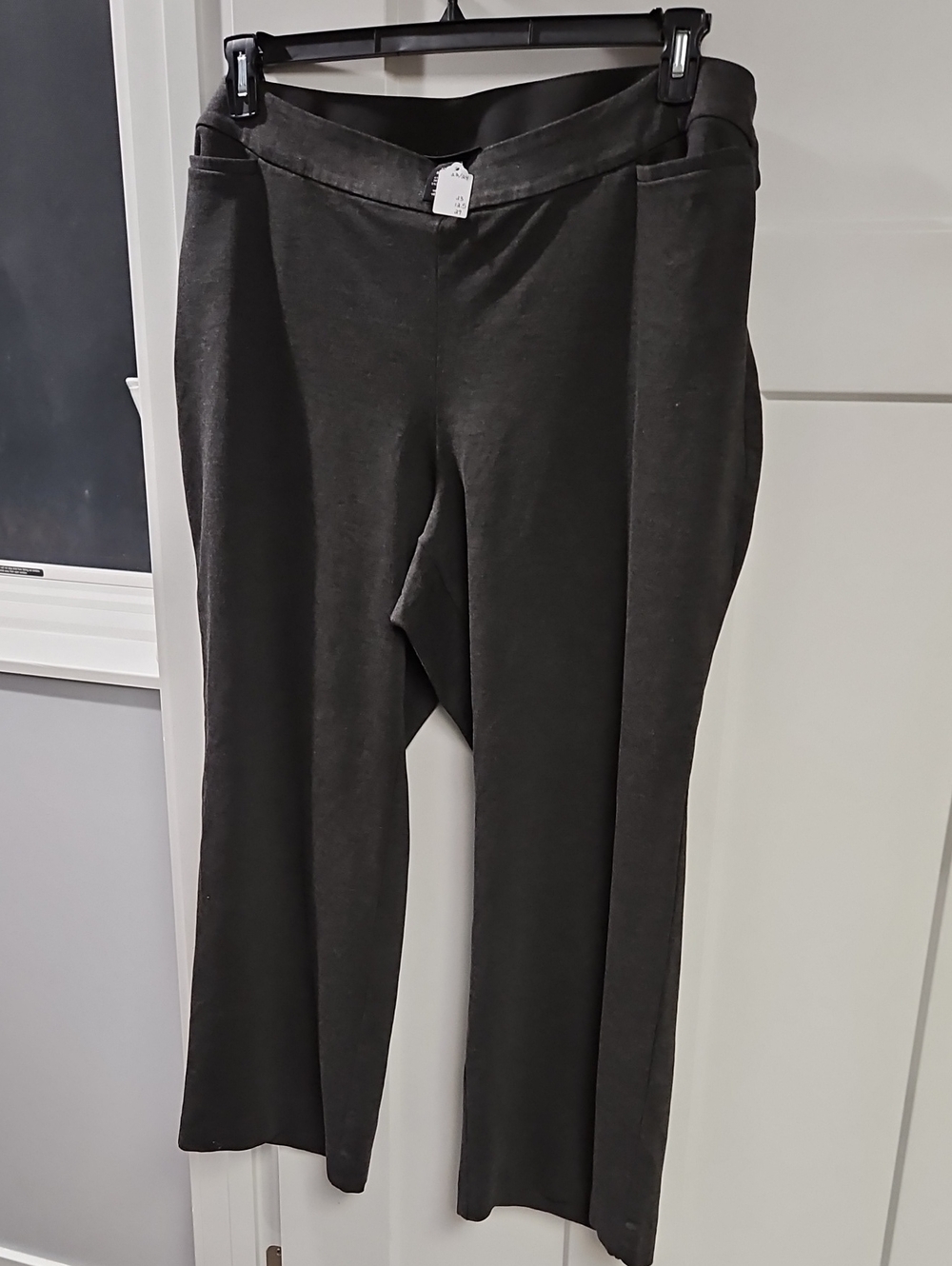 Lane Bryant Dark Charcoal Straight-Leg Ponte Pants